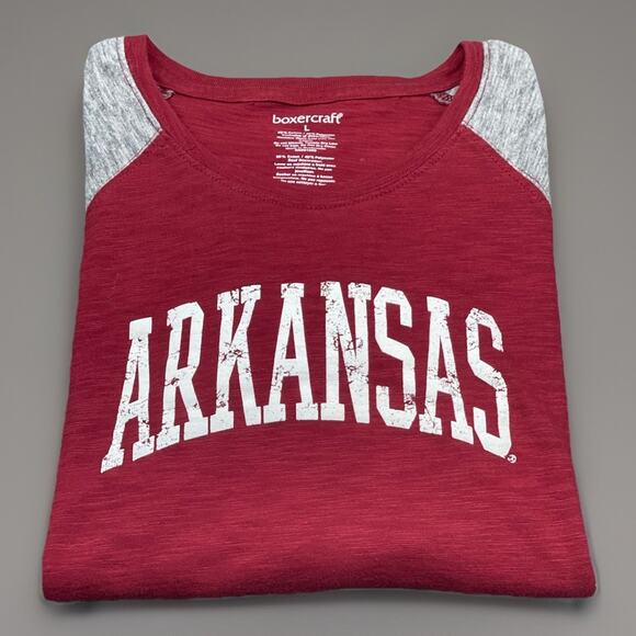 Arkansas Razorbacks Boxercraft Women’s Long Sleeve T Shirt Large - Picture 1 of 11